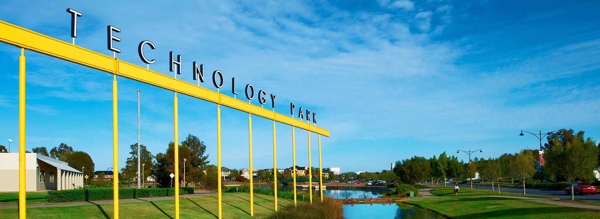 The Technology Park sign at Mawson Lakes