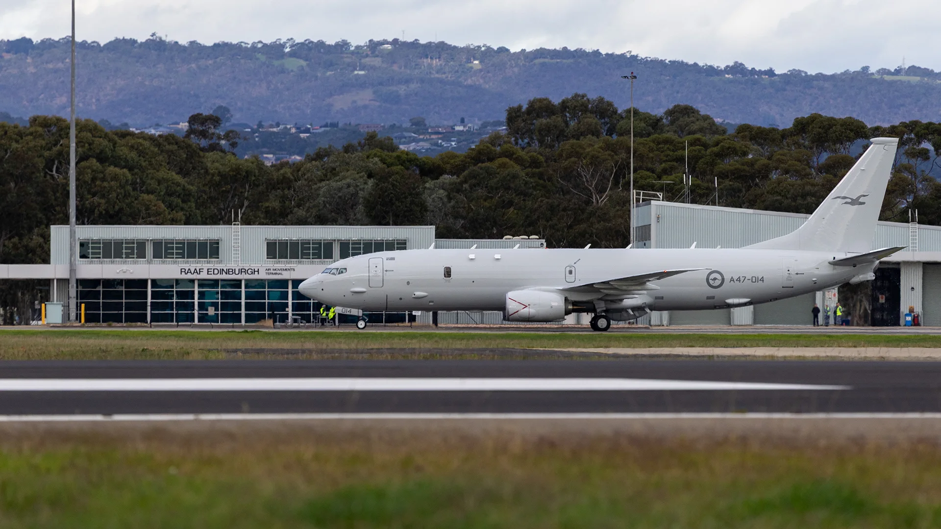 A P-8A Poseidon aircraft on the runway