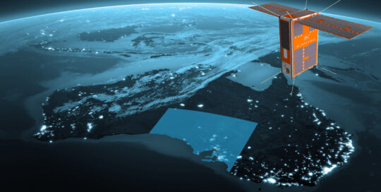 Artist impression of Kanyini satellite over Australia