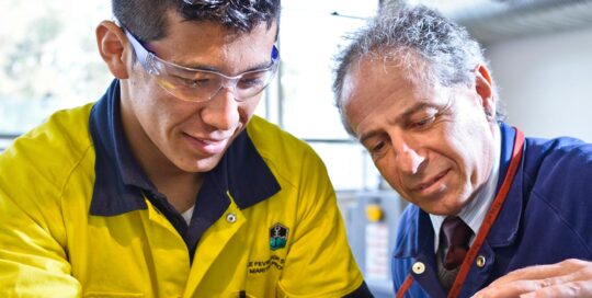 Workforce and Skills - two men work together on a project
