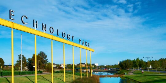 The Technology Park sign at Mawson Lakes
