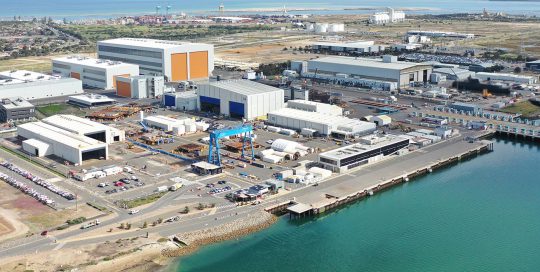Aerial view of Osborne Naval Shipyard