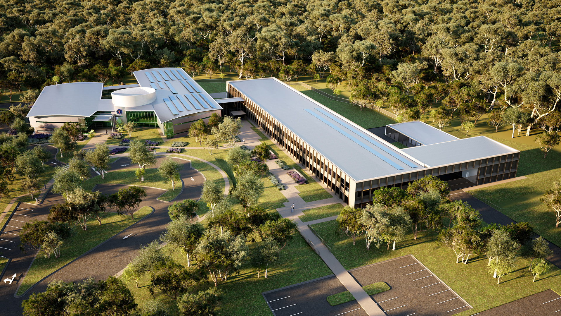 Render of Saab's new defence facility in Mawson Lakes, South Australia