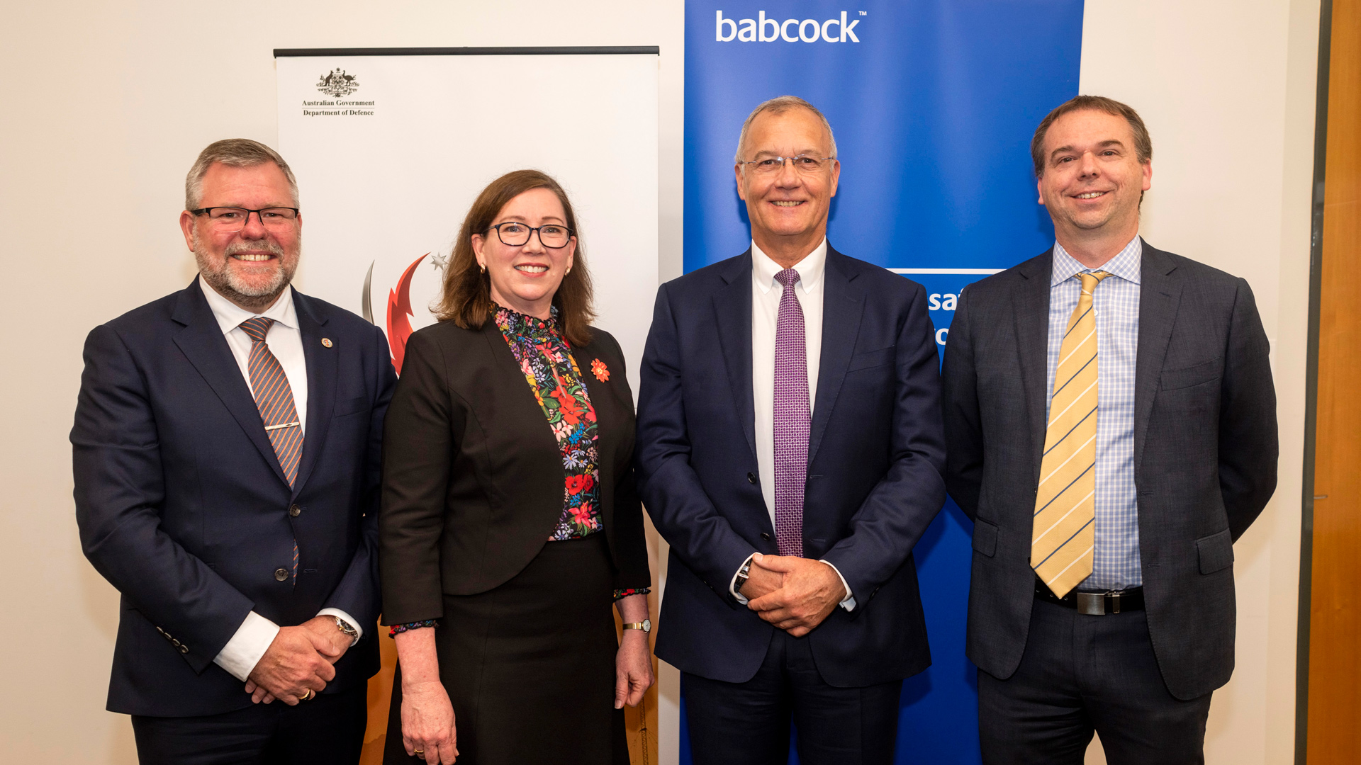 Mr Tony Burger, Ms Belinda Templeman, Mr David Ruff and Mr Andrew Cridland. The ADF’s High Frequency Communication System (DHFCS) is set for a major capability upgrade under a 10-year program to be delivered by Babcock Australasia.