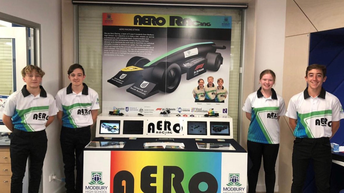 Members of the Aero Racing Team at F1 in Schools