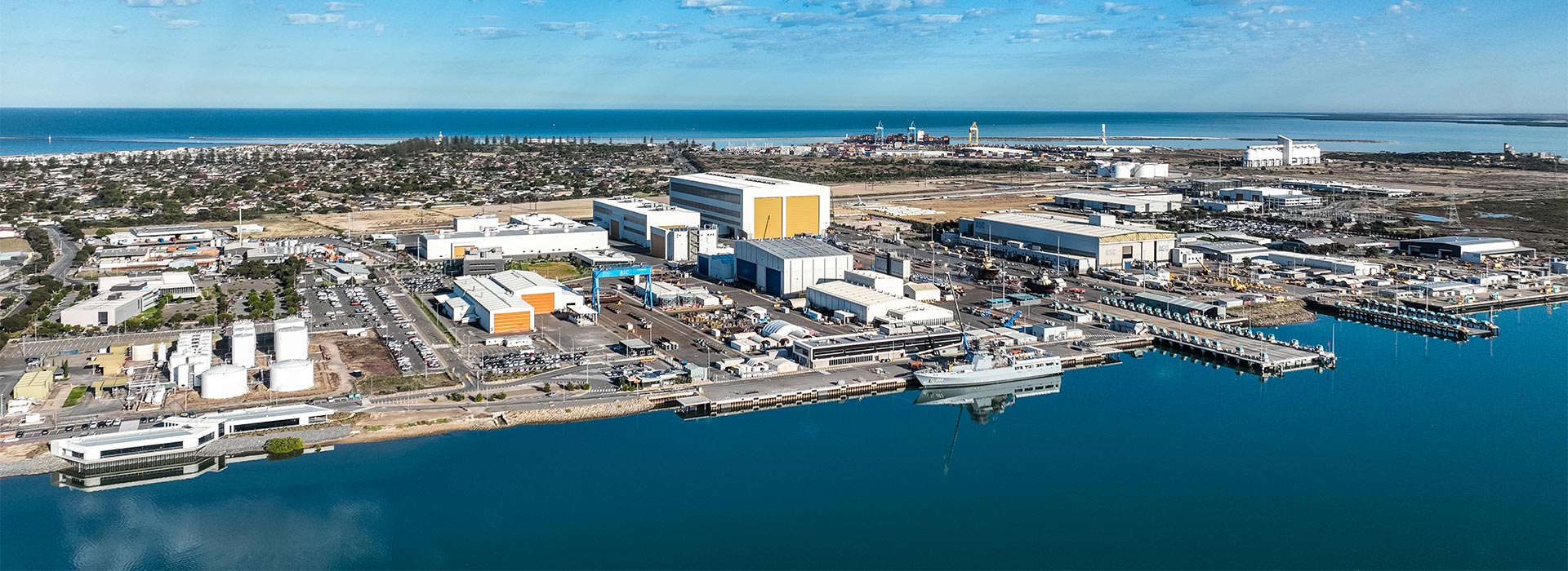 Osborne Naval Shipyard viewed from the air