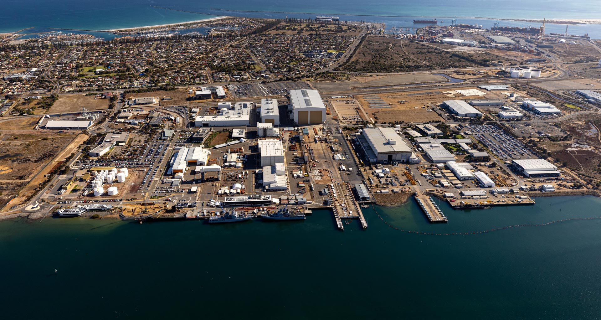 Osborne Naval Shipyard viewed from the air