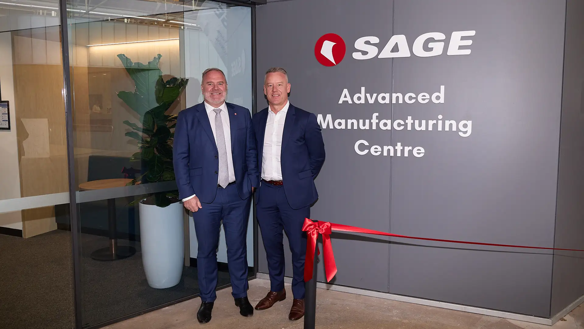 SAGE Group's Managing Director, Adrian Fahey, and Head of Defence, Adam Kiryk