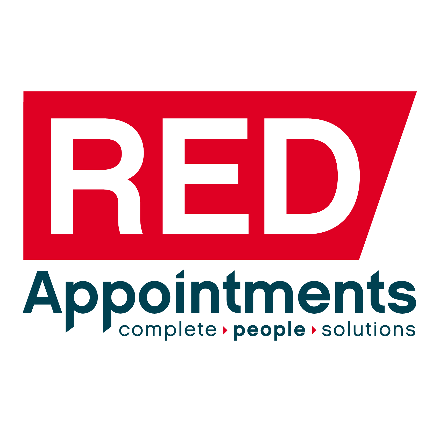 RED Appointments logo – simple stacked white backgroud Square 400x400px Red Appointment