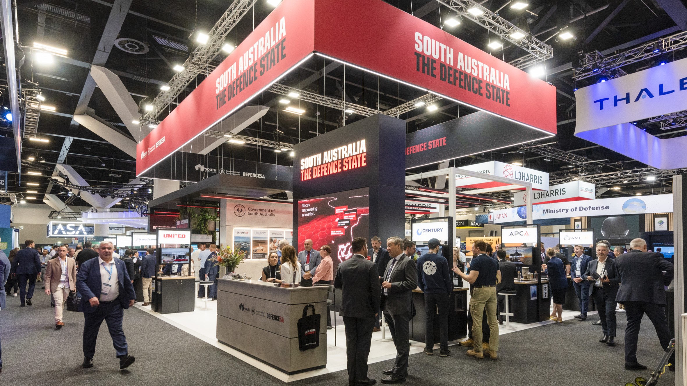 The South Australia - The Defence State stand